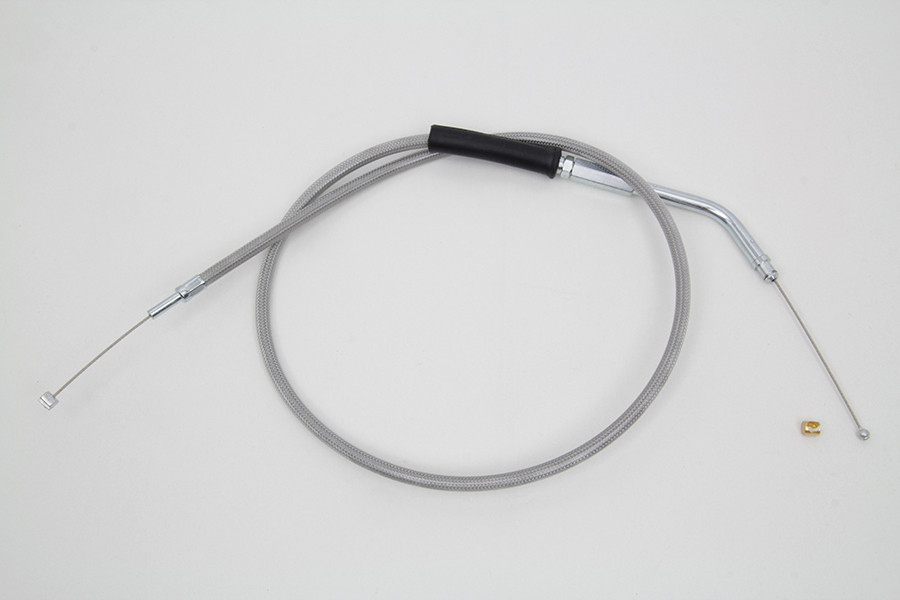 V-Twin #H28-7013TS - 35 inch Braided Stainless Steel Throttle Cable