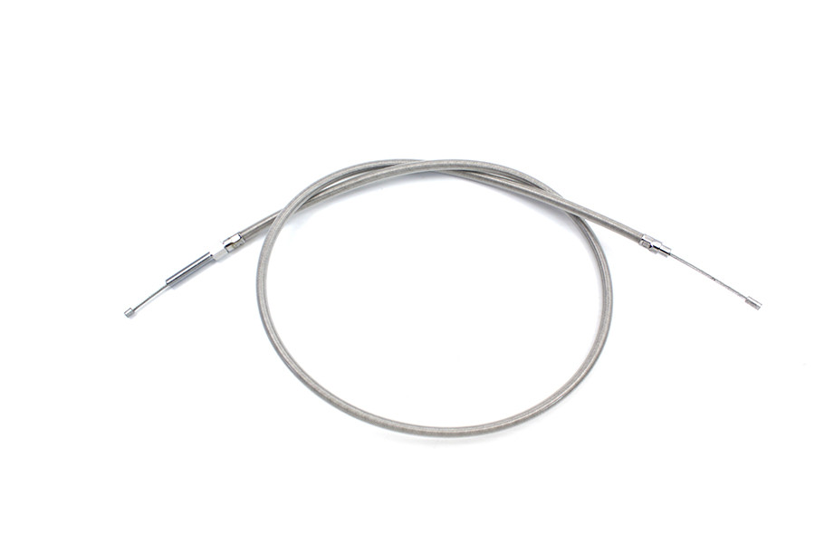 V-Twin #H11-7007S - 53.31 inch Braided Stainless Steel Clutch Cable