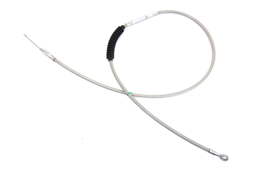 V-Twin #H11-7008S - 60.63 inch Braided Stainless Steel Clutch Cable