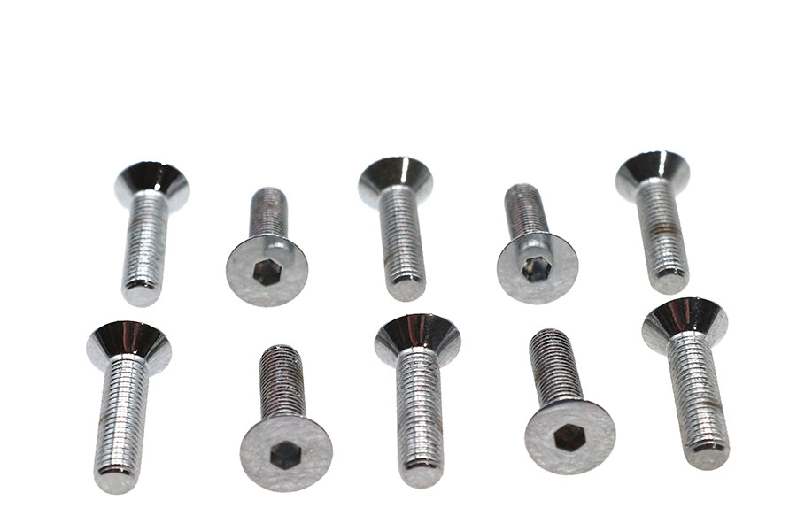 Colony #FHS-108 - Allen Flat Head Screws Chrome 1/4 inch x 1 inch