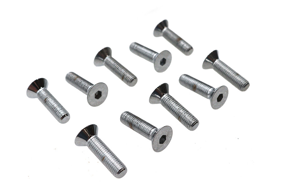 Colony #FHS-108 - Allen Flat Head Screws Chrome 1/4 inch x 1 inch