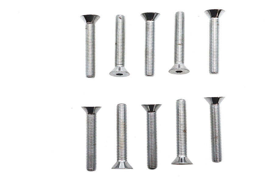 Colony #FHS-110 - Allen Flat Head Screws Chrome 1/4 inch-28 x 1-1/2 inch