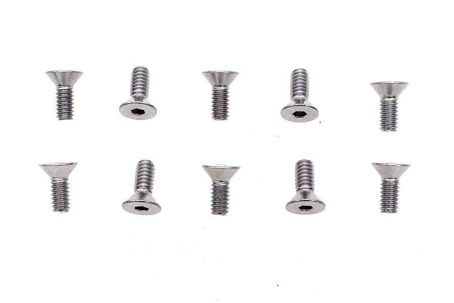 Colony #FHS-154 - Allen Flat Head Screws Chrome 1/4 inch x 5/8 inch