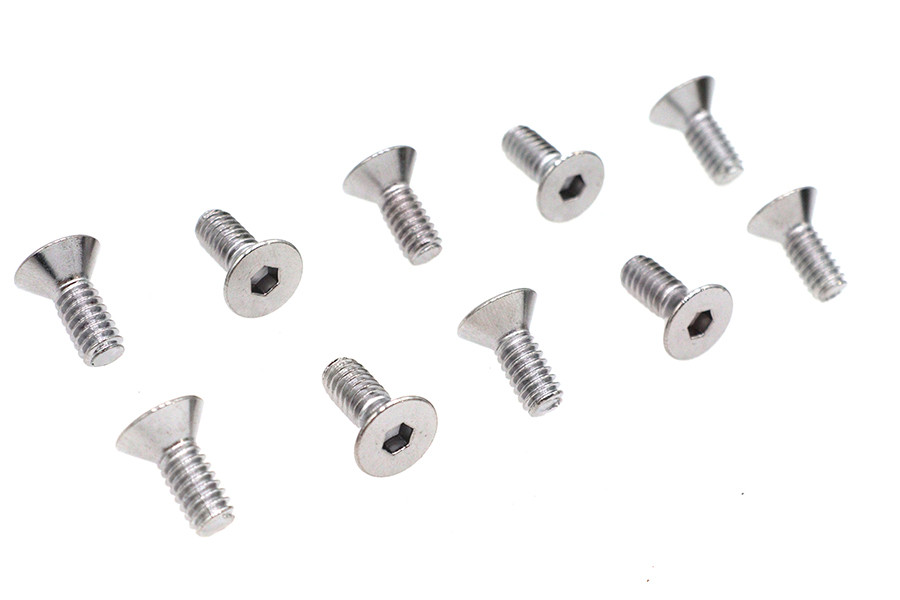 Colony #FHS-154 - Allen Flat Head Screws Chrome 1/4 inch x 5/8 inch