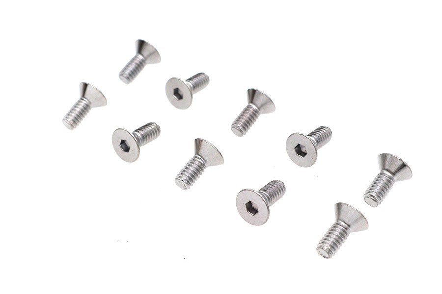 Colony #FHS-154 - Allen Flat Head Screws Chrome 1/4 inch x 5/8 inch