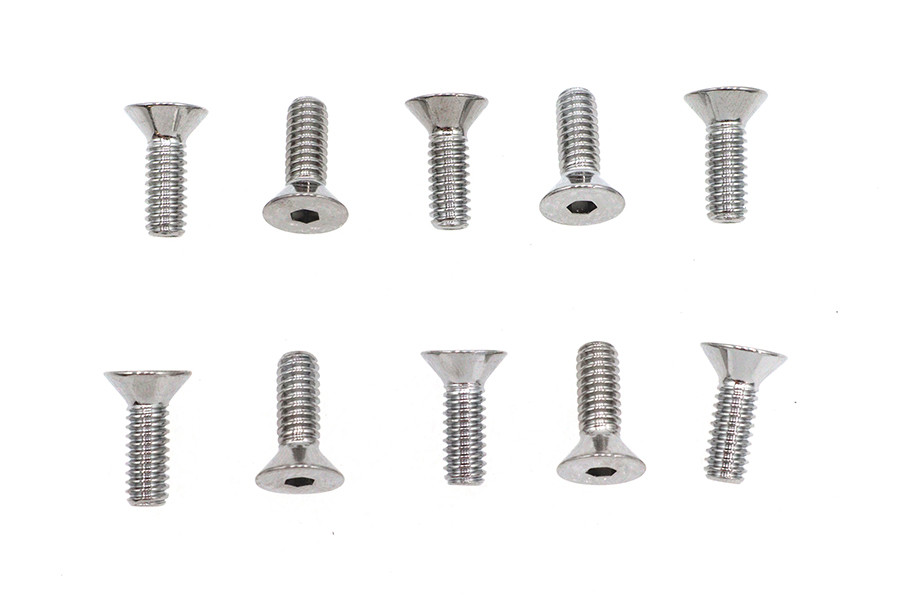 Colony #FHS-155 - Allen Flat Head Screws Chrome 1/4 inch x 3/4 inch