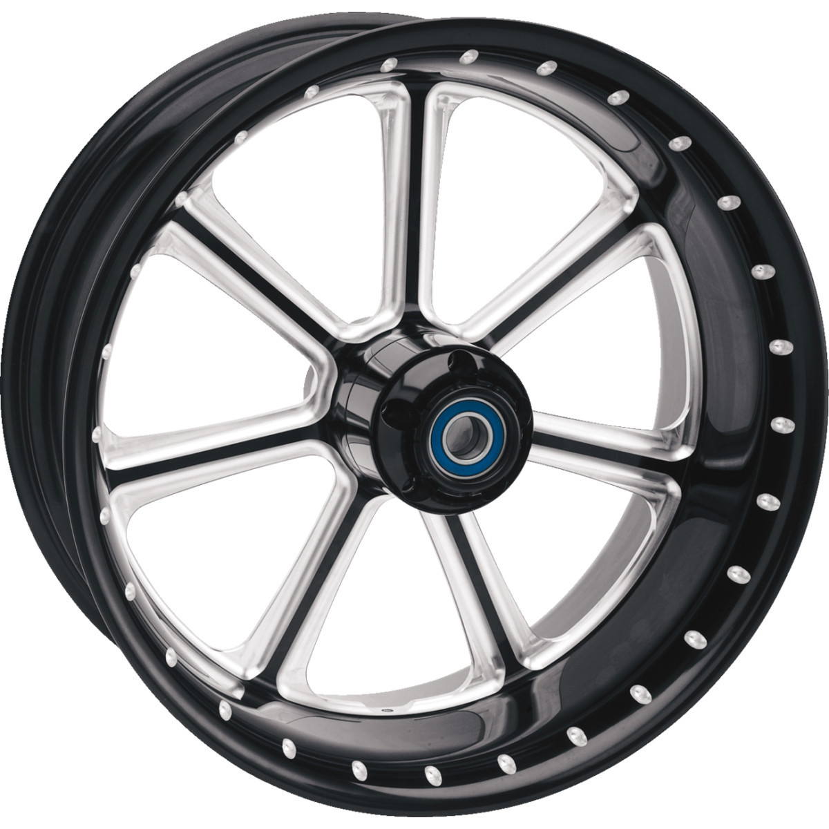 RSD #1204-7106R-DIEAJ-BM - Wheel - Diesel - Front - Dual Disc/with ABS - Black/Contrast Cut™ - 21x3.5 - '08+ FLD