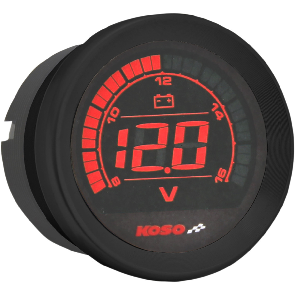Koso North America #BA050310 - 2" Voltmeter Gauge - Black