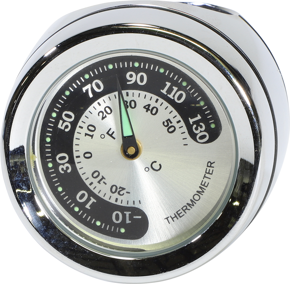 Handlebar Mount Thermometer - Chrome - For 1" Bar