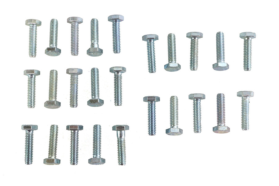 V-Twin - Hex Cap Bolts Zinc 1/4 inch-20 x 1 inch