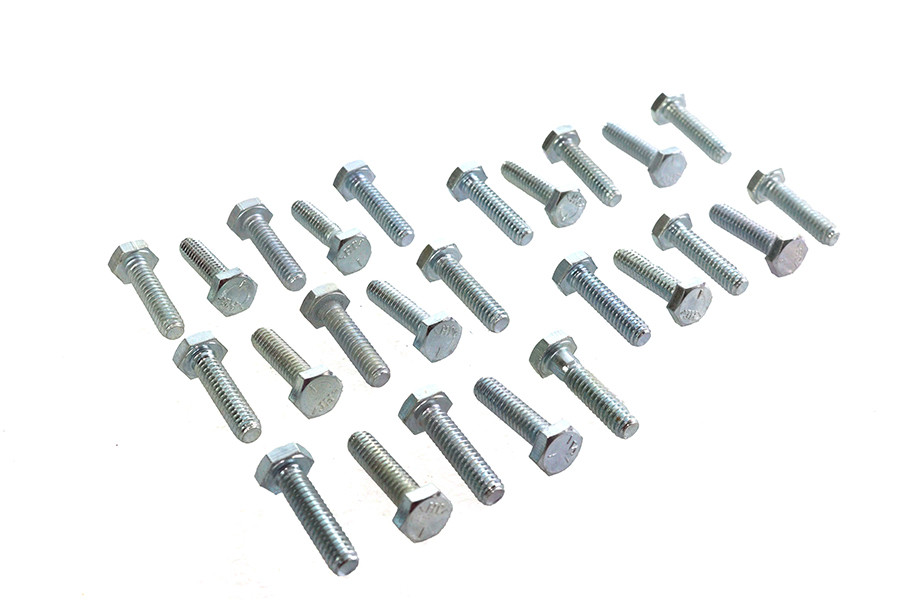 V-Twin - Hex Cap Bolts Zinc 1/4 inch-20 x 1 inch