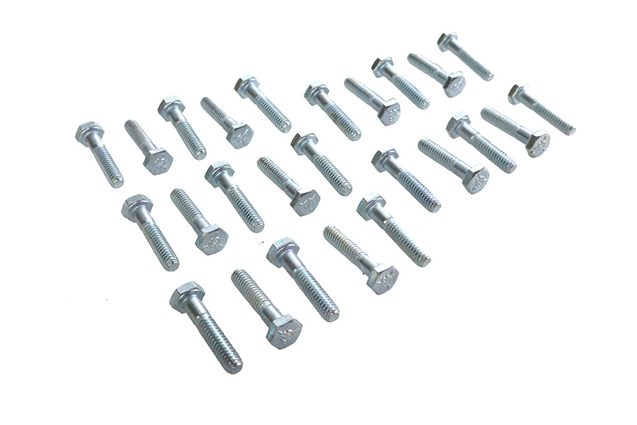 V-Twin - Hex Cap Bolts Zinc 1/4 inch X 1-1/4 inch