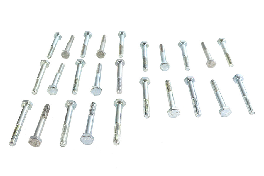V-Twin - Hex Cap Bolts Zinc 1/4 inch X 2 inch