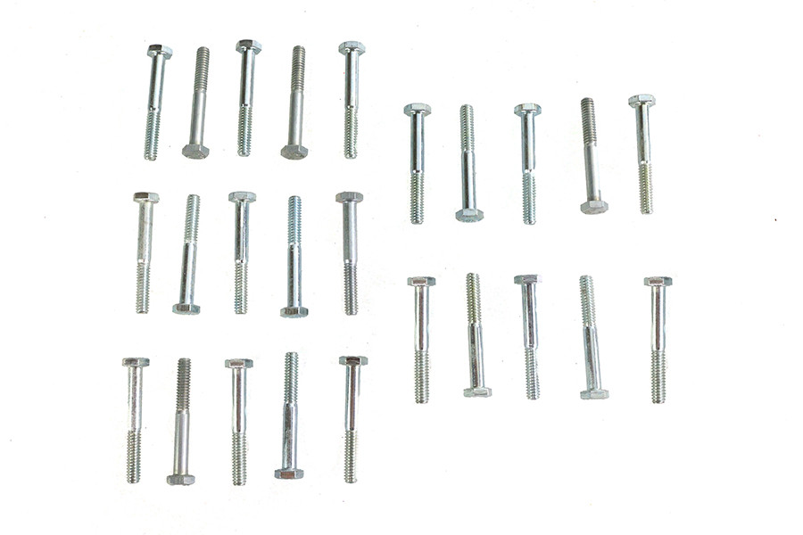 V-Twin - Hex Cap Bolts Zinc 1/4 inch X 2 inch