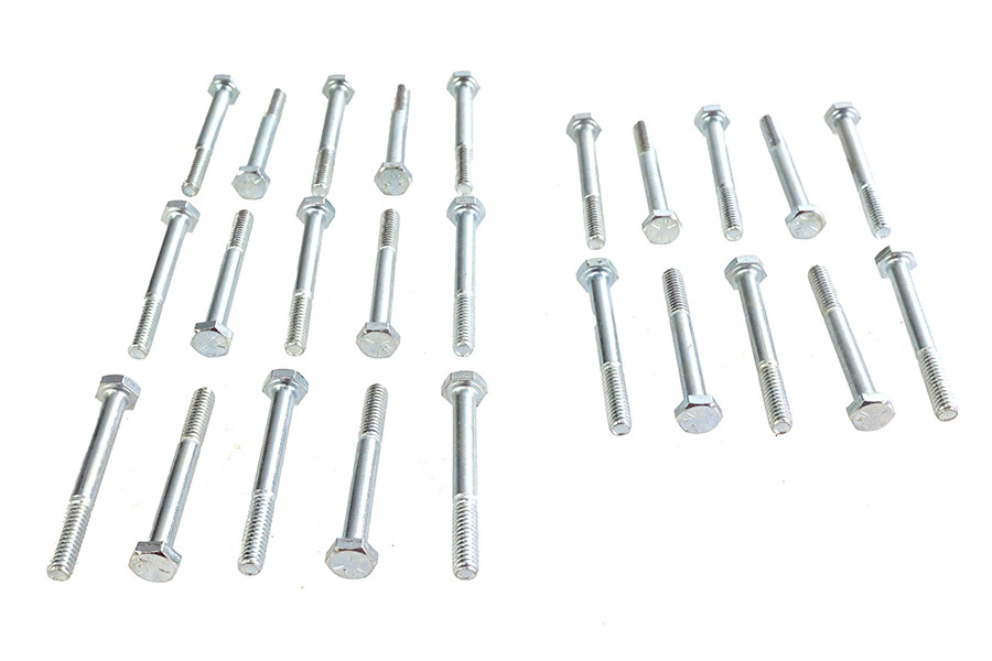V-Twin - Hex Cap Bolts Zinc 1/4 inch X 2-1/4 inch