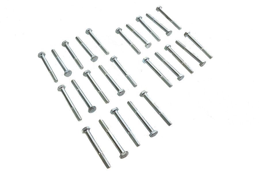 V-Twin - Hex Cap Bolts Zinc 1/4 inch X 2-1/4 inch