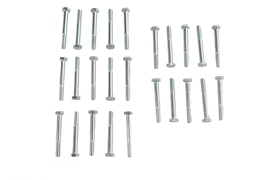 V-Twin - Hex Cap Bolts Zinc 1/4 inch X 2-1/4 inch
