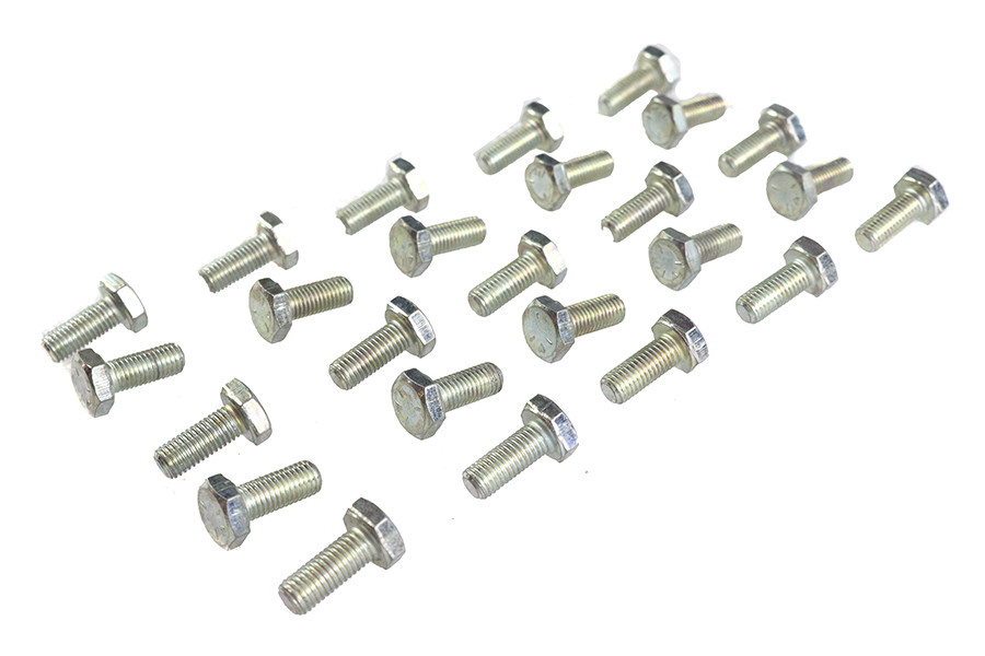 V-Twin - Hex Cap Bolts Zinc 1/4 inch x 5/8 inch