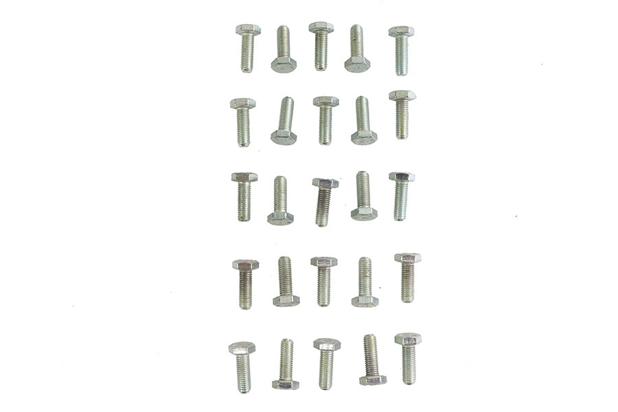 V-Twin - Hex Cap Bolts Zinc 1/4 inch x 3/4 inch
