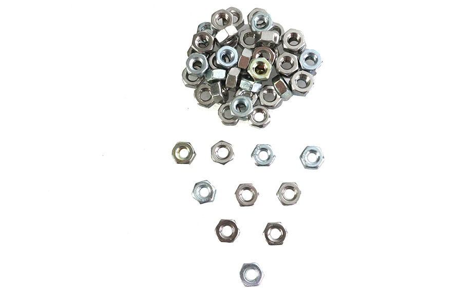V-Twin - Zinc Hex Nuts 1/4 inch-20 Standard