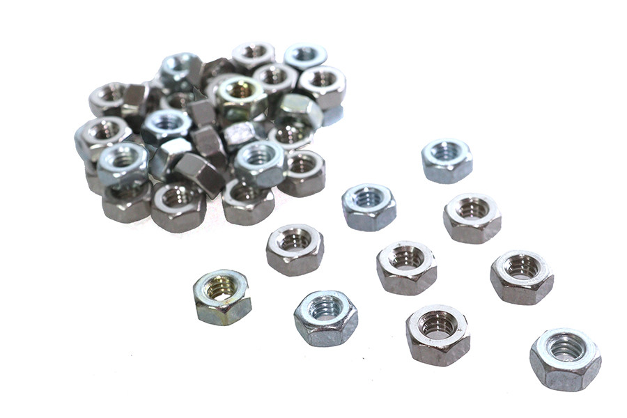V-Twin - Zinc Hex Nuts 1/4 inch-20 Standard