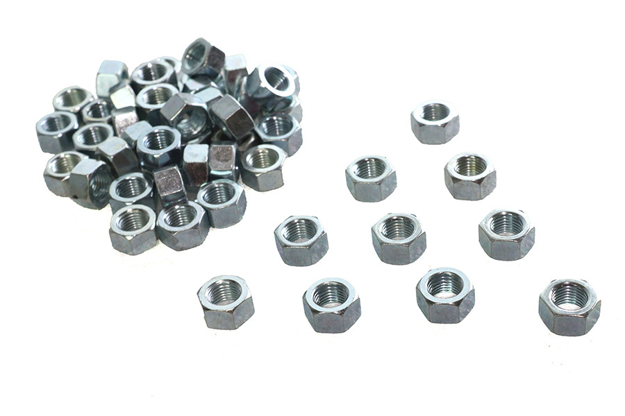 V-Twin - Zinc Hex Nuts 3/8 inch-24 Standard