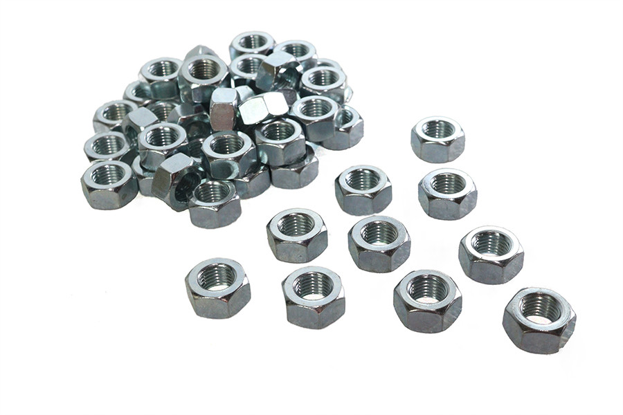V-Twin - Zinc Hex Nuts 7/16 inch-20 Standard