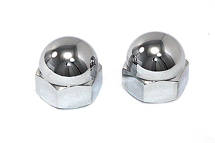 V-Twin - Chrome Axle Nut Kit Acorn Style