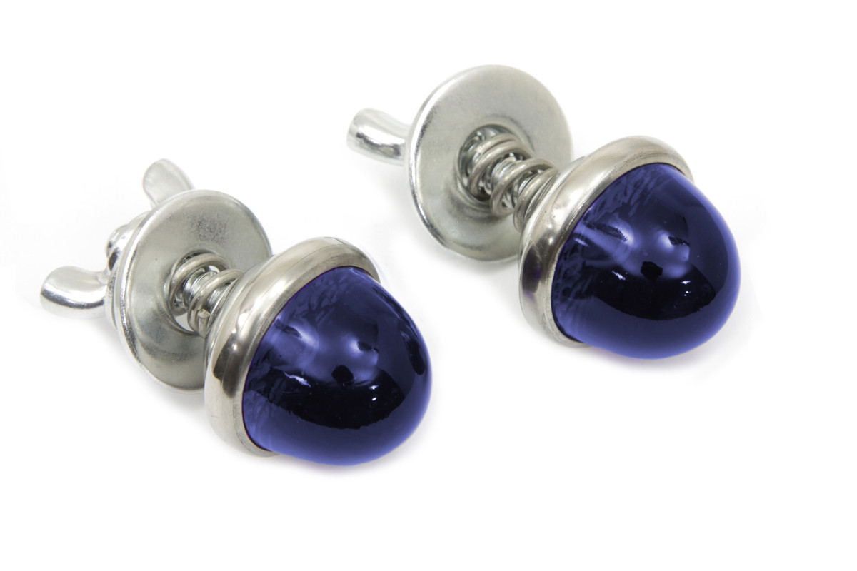 V-Twin - License Plate Reflector Set Blue