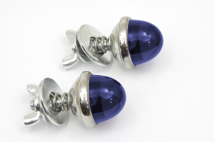 V-Twin - License Plate Reflector Set Blue