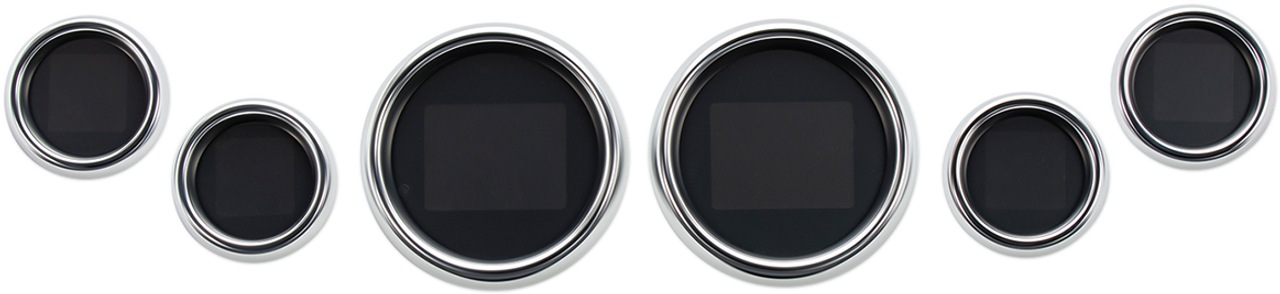 MLX 6-Gauge Instrument Kit - Chrome Bezel