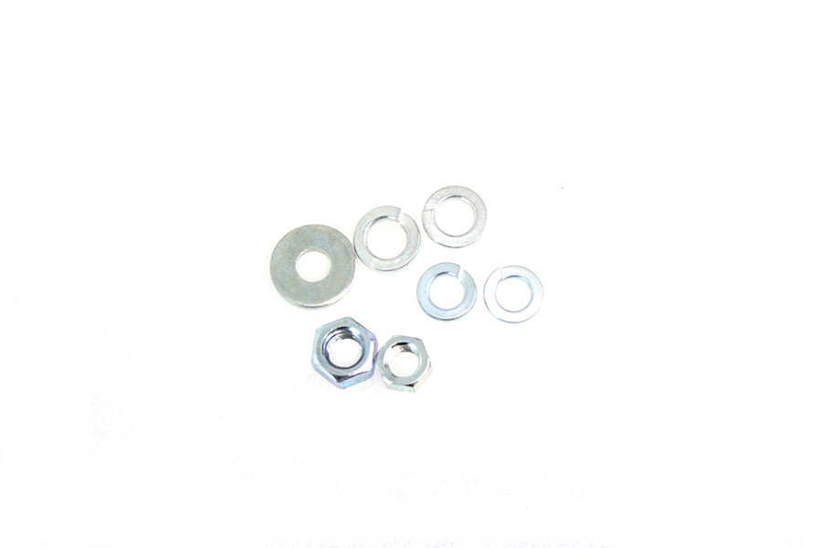 V-Twin - Spring Fork Nut and Washer Kit Zicad Plated