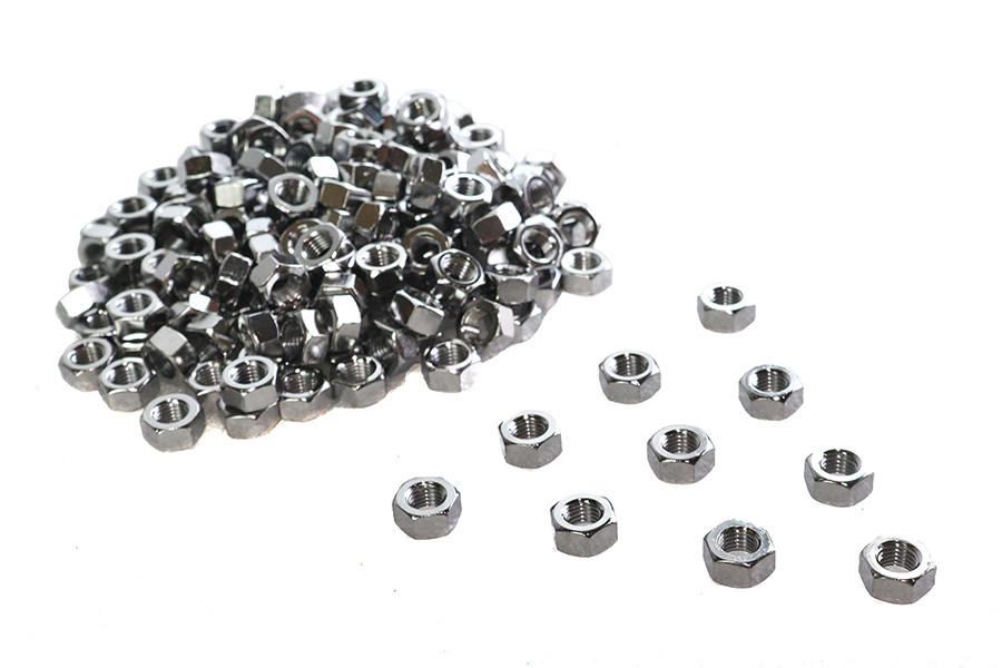 V-Twin - Chrome Hex Nuts 5/16 inch-24