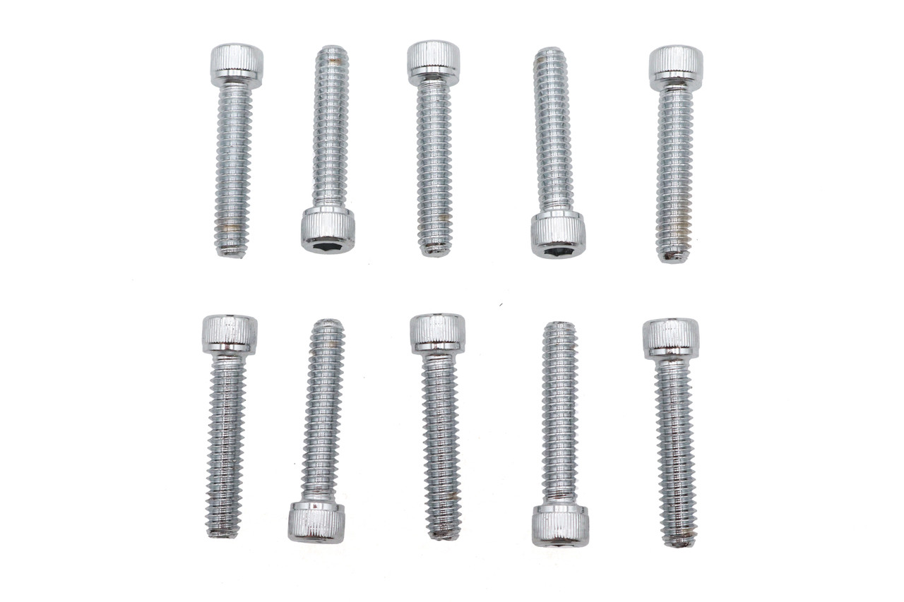 V-Twin - Allen Socket Cap Bolt Knurled Chrome 1/4 inch X 1-1/4 inch