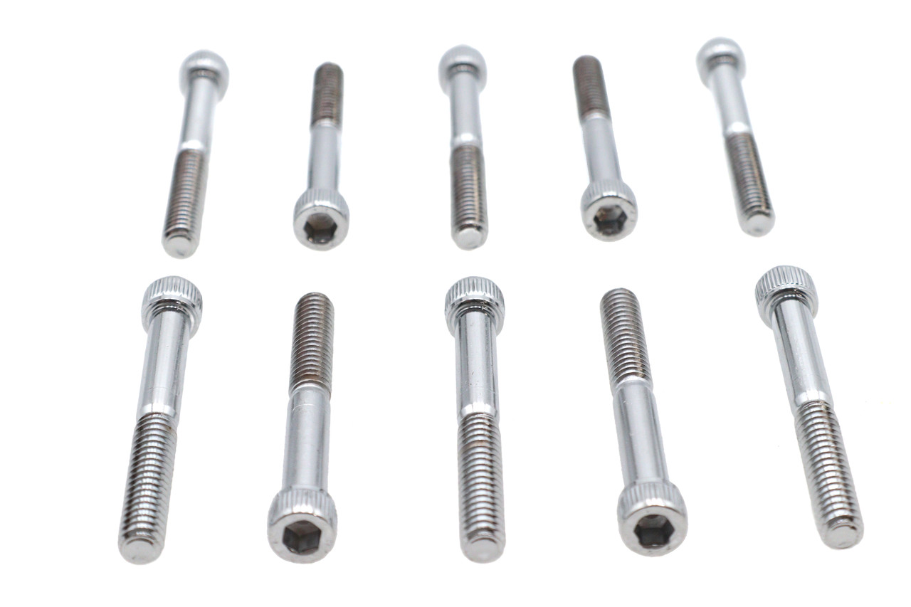 Colony #SHC-960 - Allen Socket Cap Bolt Knurled Chrome 1/4 inch X 2 inch