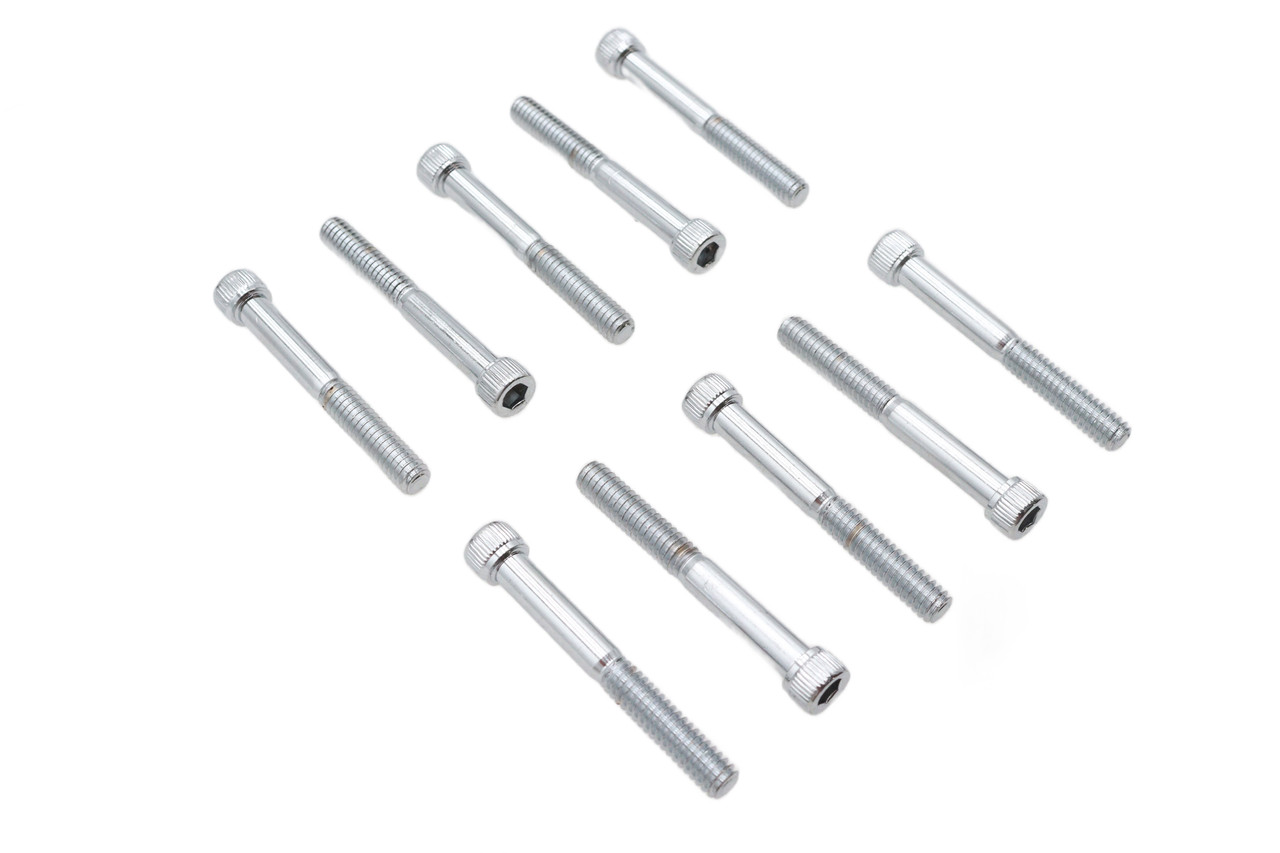 Colony #SHC-960 - Allen Socket Cap Bolt Knurled Chrome 1/4 inch X 2 inch