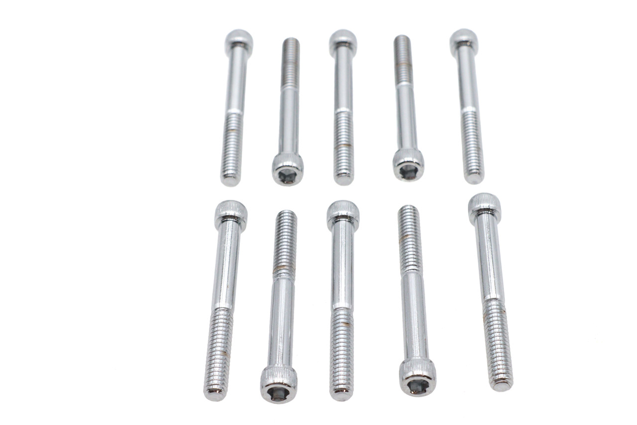Colony #SHC-961 - Allen Socket Cap Bolt Knurled Chrome 1/4 inch-20 X 2-1/4 inc