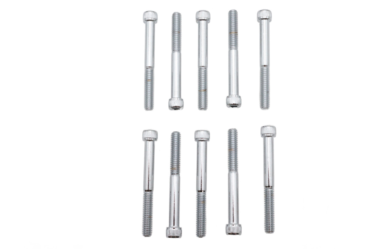 Colony #SHC-961 - Allen Socket Cap Bolt Knurled Chrome 1/4 inch-20 X 2-1/4 inc
