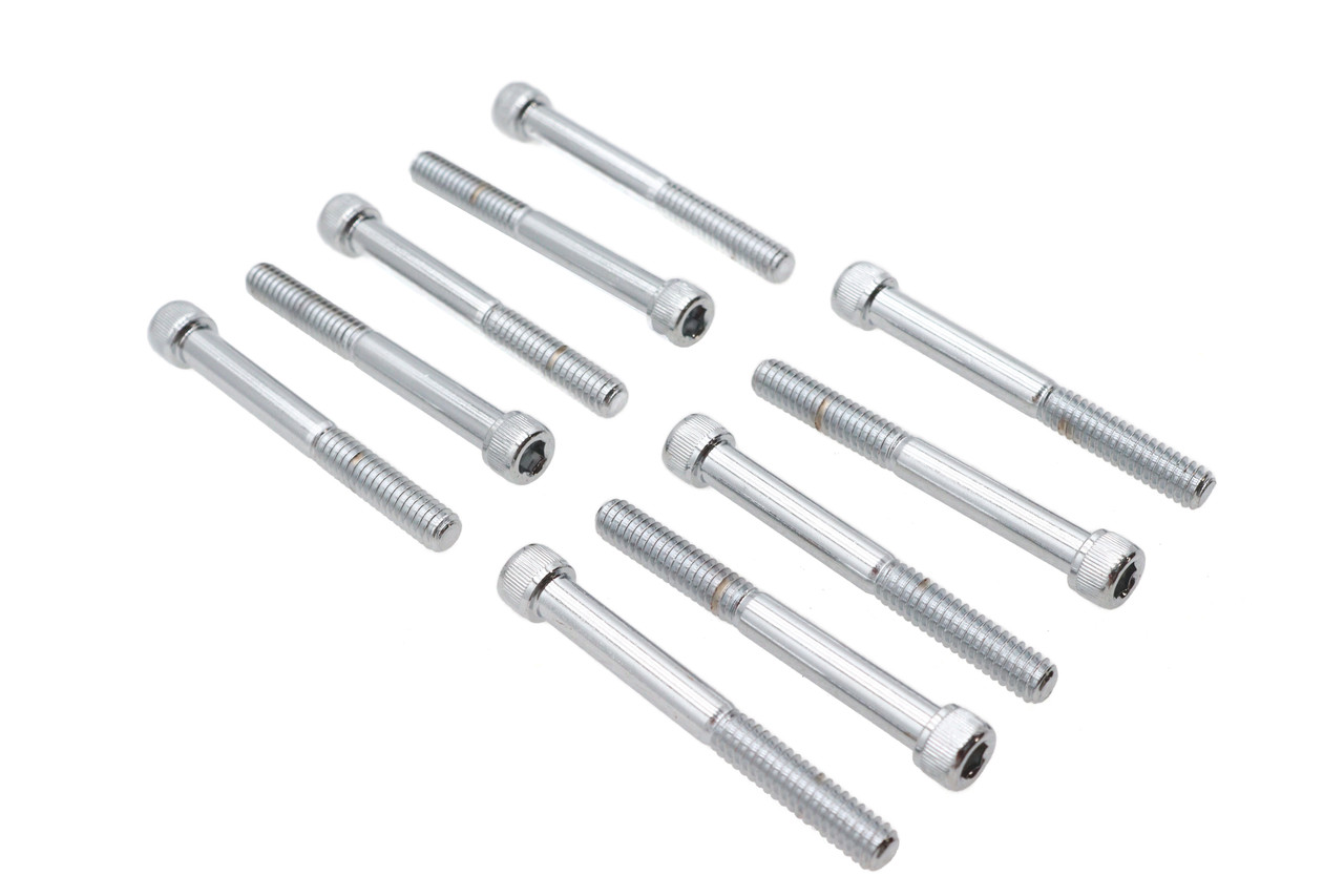 Colony #SHC-961 - Allen Socket Cap Bolt Knurled Chrome 1/4 inch-20 X 2-1/4 inc