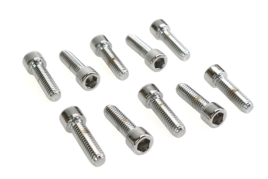 Colony #SHC-983 - Allen Socket Cap Bolt Knurled Chrome 3/8 inch X 1-1/4 inch