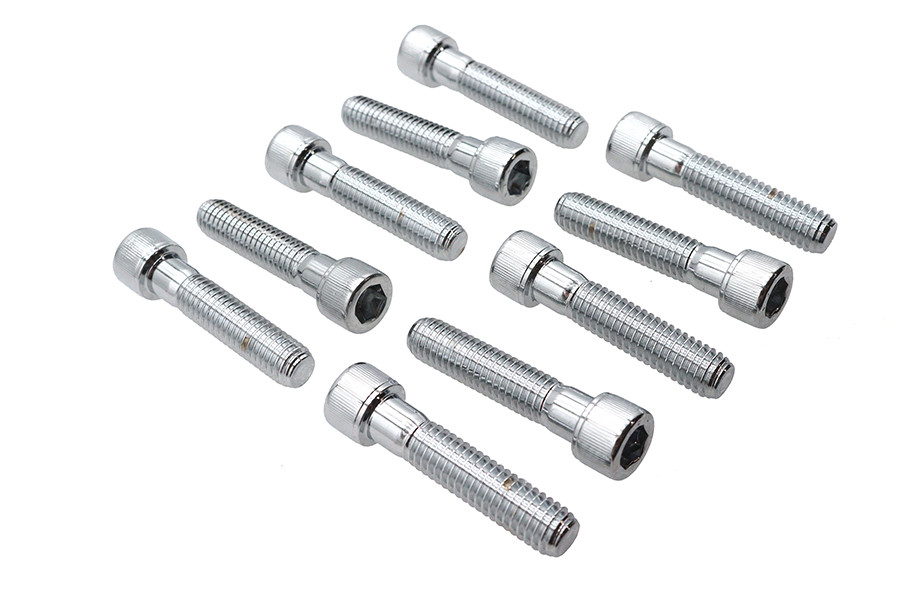 Colony #SHC-985 - Allen Socket Cap Bolt Knurled Chrome 3/8 inch X 1-3/4 inch