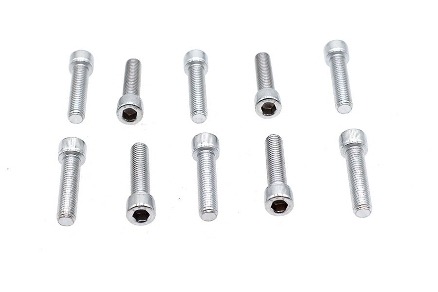 Colony #SHC-910 - Allen Socket Cap Bolt Knurled Chrome 1/4 inch X 1 inch