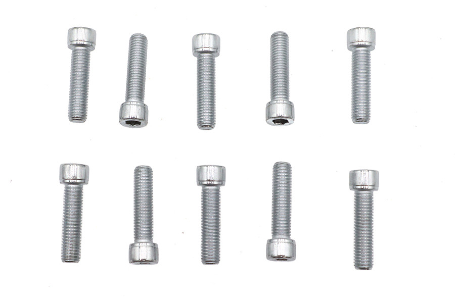 Colony #SHC-910 - Allen Socket Cap Bolt Knurled Chrome 1/4 inch X 1 inch
