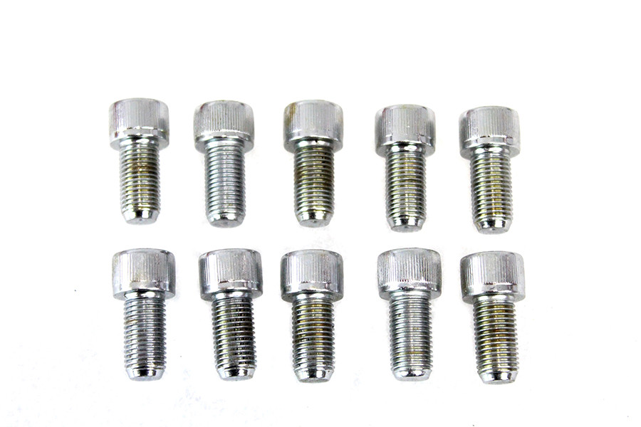 Colony #SHC-929 - Allen Socket Cap Bolt Knurled Chrome 3/8 inch-24 X 3/4 inch