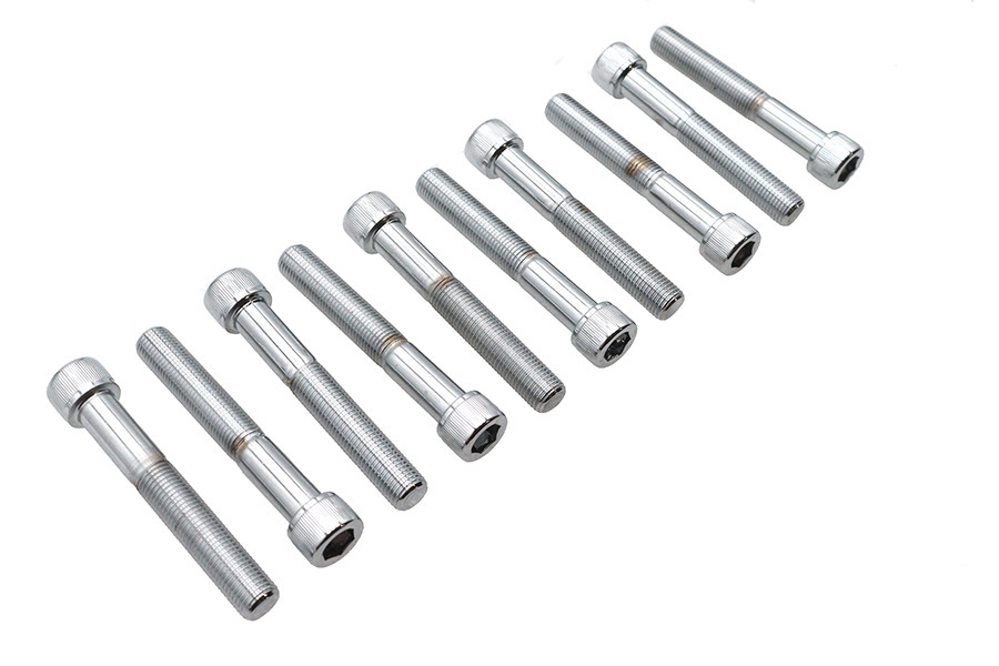 Colony #SHC-936 - Allen Socket Cap Bolt Knurled Chrome 3/8 inch X 2-1/2 inch