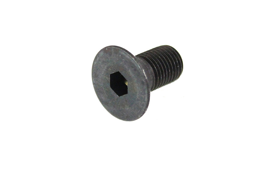 V-Twin #75458257 - Black Hex Flat Cap Screw 3/8 inch-24 x 3/4 inch