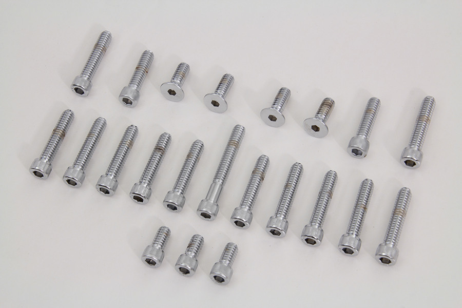 Gardner-Westcott #C-10-25-01 - Cam and Primary Cover Dress Up Chrome Screw Kit