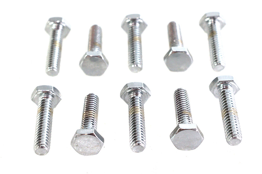 Colony #HHC-603 - Hex Cap Bolts Chrome  1/4 inch x 1 inch