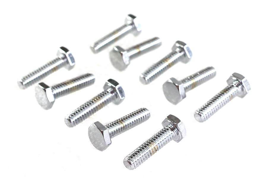 Colony #HHC-603 - Hex Cap Bolts Chrome  1/4 inch x 1 inch