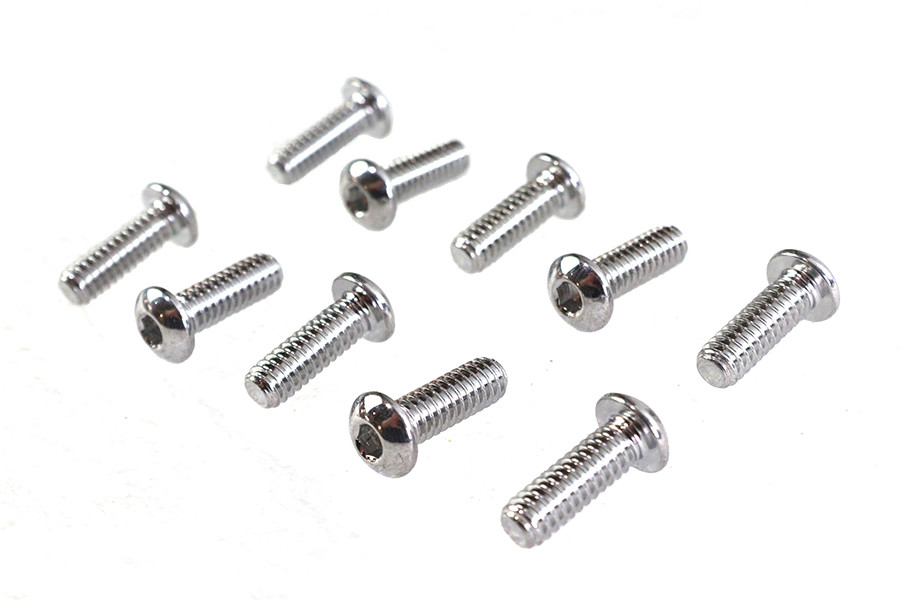 Colony #BHC-830 - Allen Button Head Screws Chrome 1/4 inch X 3/4 inch